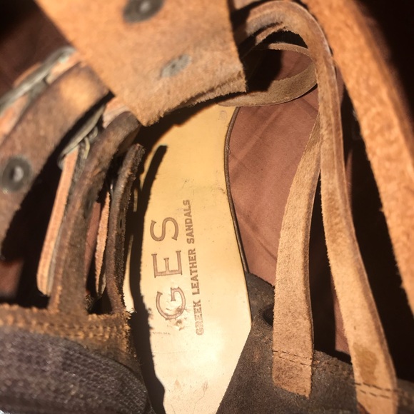 Greek Leather Gladiator Sandals - Picture 3 of 5